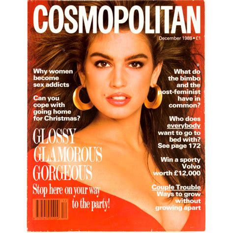 Elegantly Papered Vintage Fashion Magazines Cindy Crawford