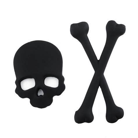 Nowy 3D Czaszka Metalowy Szkielet Crossbones 12911129047 Oficjalne