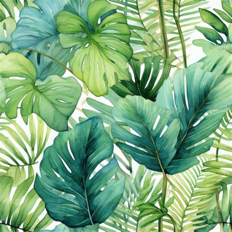 Tropical Jungle Foliage Delight Seamless Pattern Design for Download