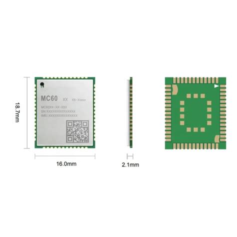 MC60 MC60CA 04 ST Quad Band GSM GPRS GNSS Module With LCC Interface