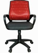 Buy Rajpura Black Red Fabric Medium Back Revolving Chair With Centre