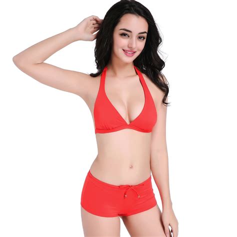 2017 New Hot Sexy Bikini Women Big Red Benmingnian Swimsuit Bathing