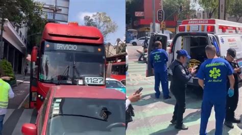 Motociclista Invade Carril Y Causa Accidente En Metrob S