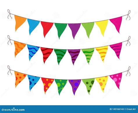 Flags Bunting Vector Illustration Flag Banner Stock Vector