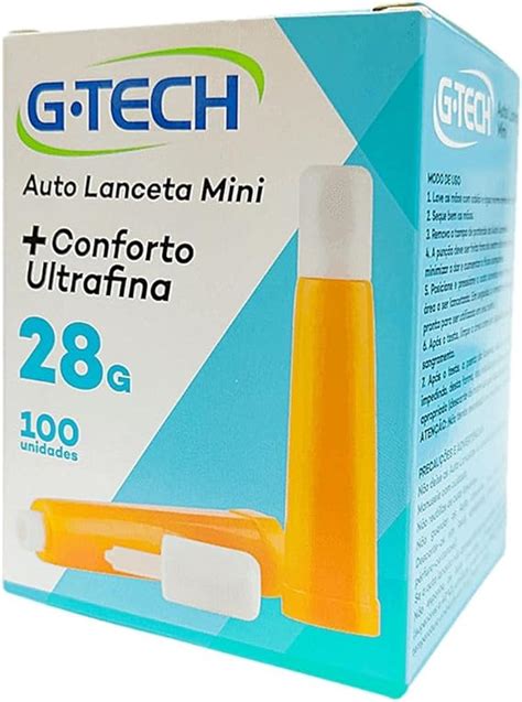 Auto Lanceta G Tech Mini 28G Caixa 100 Unidades Amazon Br