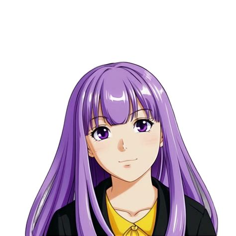 Download Anime Girl With Purple Hair Png Bwp