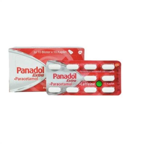 Panadol Extra Paracetamol Caffeine 10 Kaplet Sakit Kepala Sakit Gigi