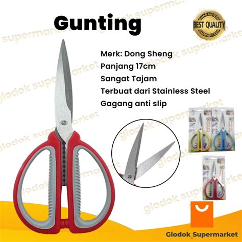 Jual Gunting Serbaguna Cm Stainless Steel Scissors Kertas Dapur Dong