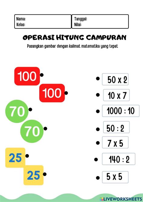 Bilangan Cacah Online Worksheet For 6 Live Worksheets