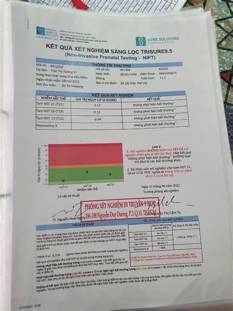 Tìm hiểu về hình ảnh kết quả xét nghiệm nipt và những thông tin bạn cần