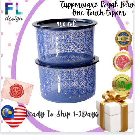 Tupperware Royal Blue One Touch Topper Small Ml Pc Shopee Malaysia