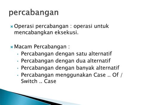 Struktur Percabangan Ppt Download