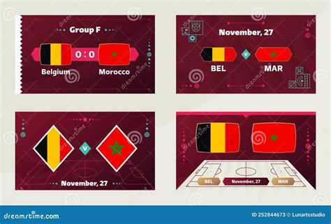 Belgium Vs Morocco Football 2022 Group F World Football Competition