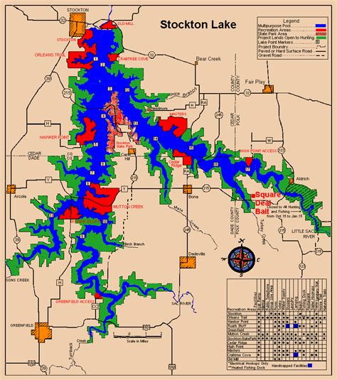 Map Of Stockton Lake | Draw A Topographic Map