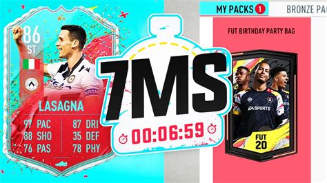 PARTY BAG SBC 2ND PLAYER 97 PACE FUT BIRTHDAY LASAGNA 7 MINUTE SQUAD