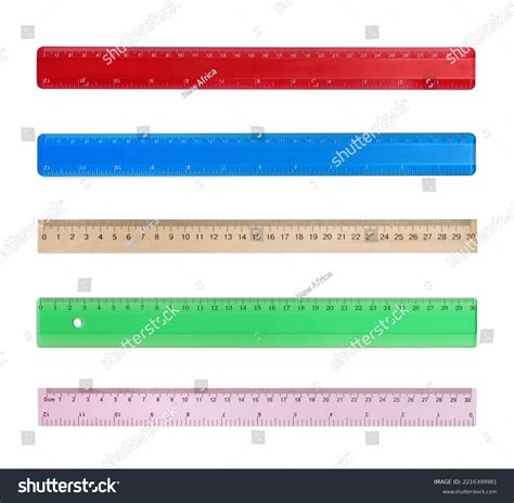 Set Different Rulers Measuring Length Markings Stock Photo 2216399981 ...