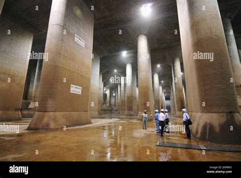 TOKYO, Japan - Photo shows one of the largest underground flood control ...