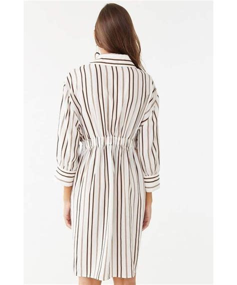 Forever 21（フォーエバー トゥエンティーワン）の「forever 21 Striped Shirt Dress（ワンピース）」 Wear