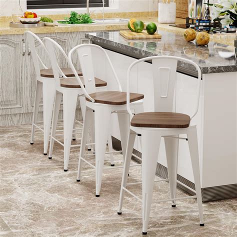 Similar Image Aklaus Swivel Metal Bar Stools With Backs Counter