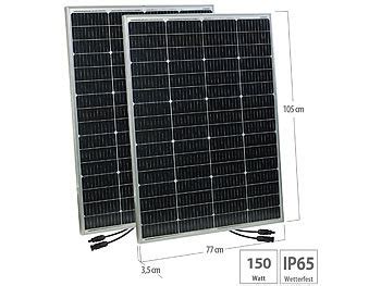 Revolt PV Modul 2er Set Mobile Monokristalline Solarmodule 36 V 150