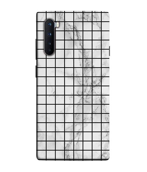 Giftpur Hard Back Cover Case For One Plus Nord White Black Check