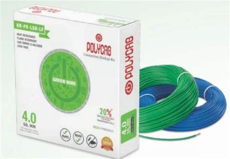 Polycab HR FRLSH LF Green House Wire Roll Length 90 M Wire Size 4