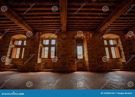 Medieval Castle Building Interior With Stone Walls Stock Photo Image