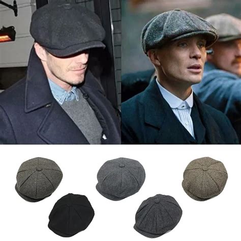 2017 David Beckham Caps British Men Berets Caps Cotton Blend Striped ...