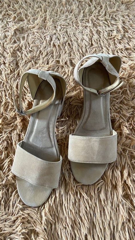 Marikina Nude Block Heels Women S Fashion Footwear Heels On Carousell