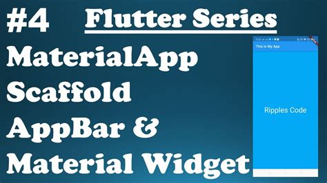 4 Exploring Flutter Widgets Use Of MaterialApp Scaffold