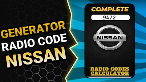 Free Nissan Radio Code Generator How To Decode Micra Qashqai Note