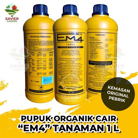 Jual Em Mikro Organisme Pertanian Pupuk Organik Cair Tanaman Liter