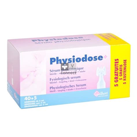 Gilbert Physiodose Serum Physiologique 5 Ml 40 Unidoses 5 Gratuites