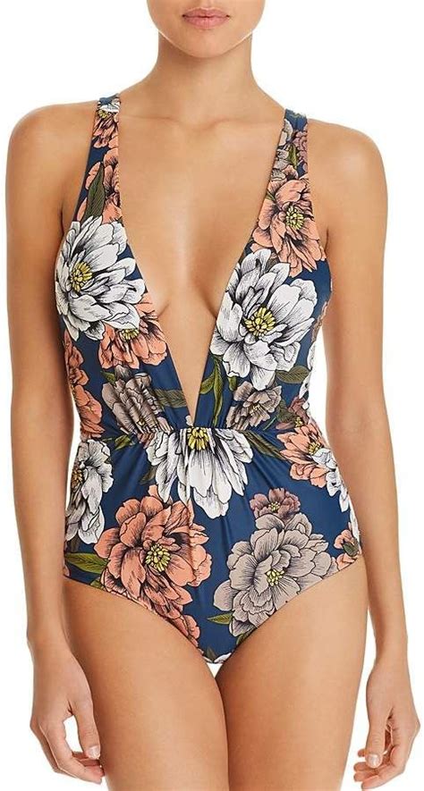 Tori Praver Andie One Piece Swimsuit Plunging One Piece Swimsuit One