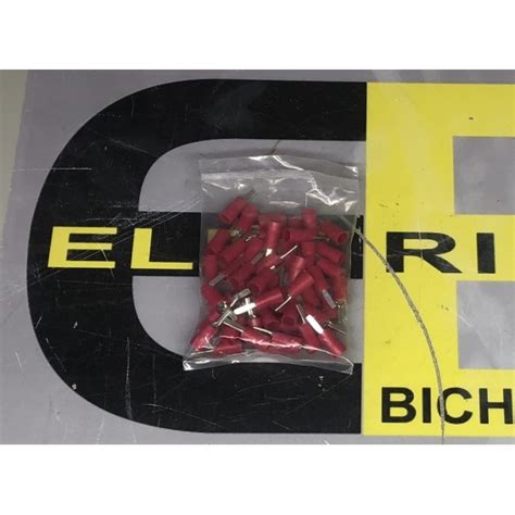 KIT 500 CONECTOR TERMINAL PINO 10MM VERMELHO LUKMA Elétrica Bichuette