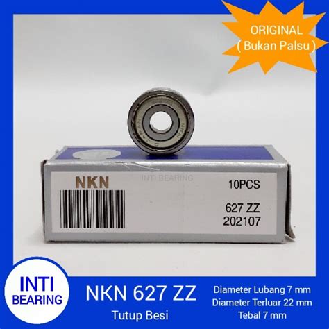 Jual MINIATUR BALL BEARING 627 ZZ NKN ASLI ORIGINAL LAHER BANTALAN