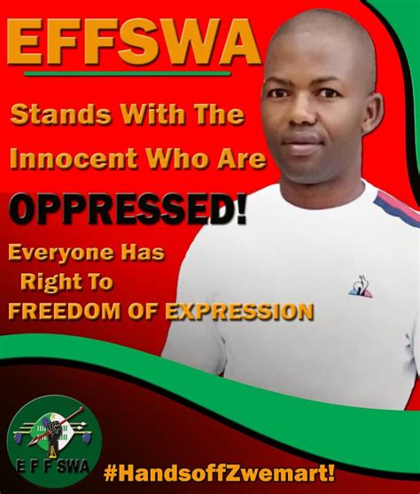 Economic Freedom Fighters Of Swaziland On Twitter Zweli Martin