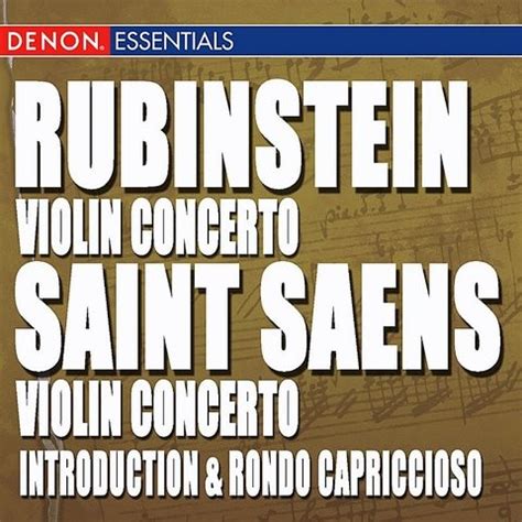 Rubinstein Violin Concertos St Saens Vioin Concerto 3