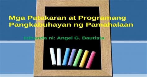 Mga Patakaran At Programang Pangkabuhayan Ng Pamahalaan PPT Powerpoint