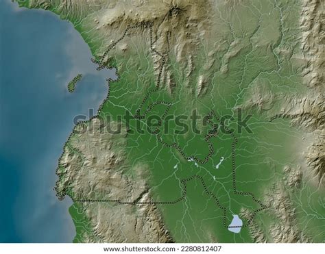 Maguindanao Province Philippines Elevation Map Colored Stock