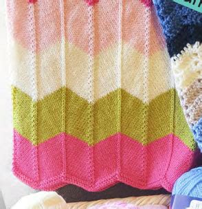 Knitted Chevron Blanket for Baby Free Pattern - Knitting Bee