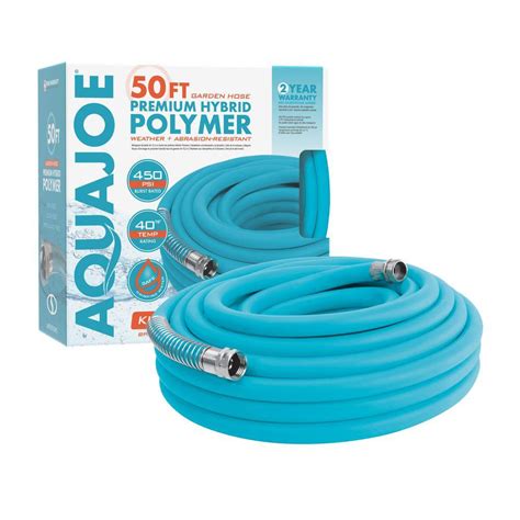 Aqua Joe 5 8 In Dia X 50 Ft Hybrid Polymer Flex Kink Free Hose