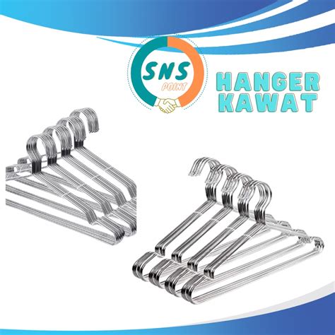 Jual Hanger Kawat Stainless Galvanis Gantungan Baju Celana Sweater Rok