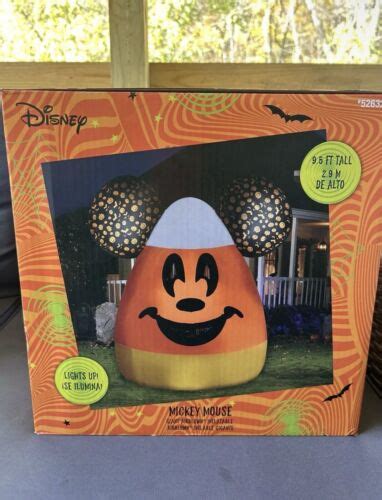 Disney Halloween Mickey Mouse Candy Corn 95 Ft Inflatable Light Up New