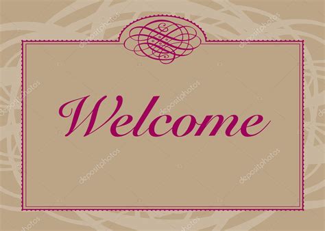 Vector Brown Welcome Frame — Stock Photo © createfirst #3617436