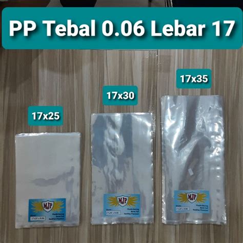 Jual Plastik PP Bening MJP Tebal 0 06 Lebar 17 Uk 17x20 17x25 17x30