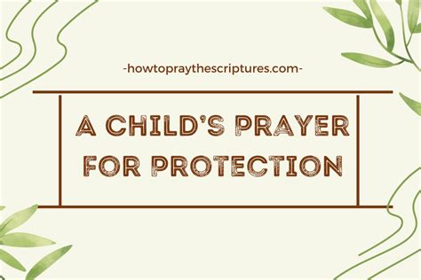 A Child’s Prayer for Protection