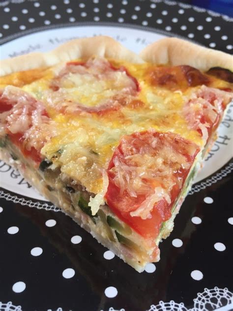 Quiche Bacon Courgettes Et Tomates Avec P Te Bris E L G Re Maison