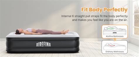 Airefina Luxury Single Air Bed With Built In Pump Inflatable Air