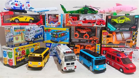 Unboxing Mainan Mobil Polisi Mobil Ambulans Truk Tronton Truk